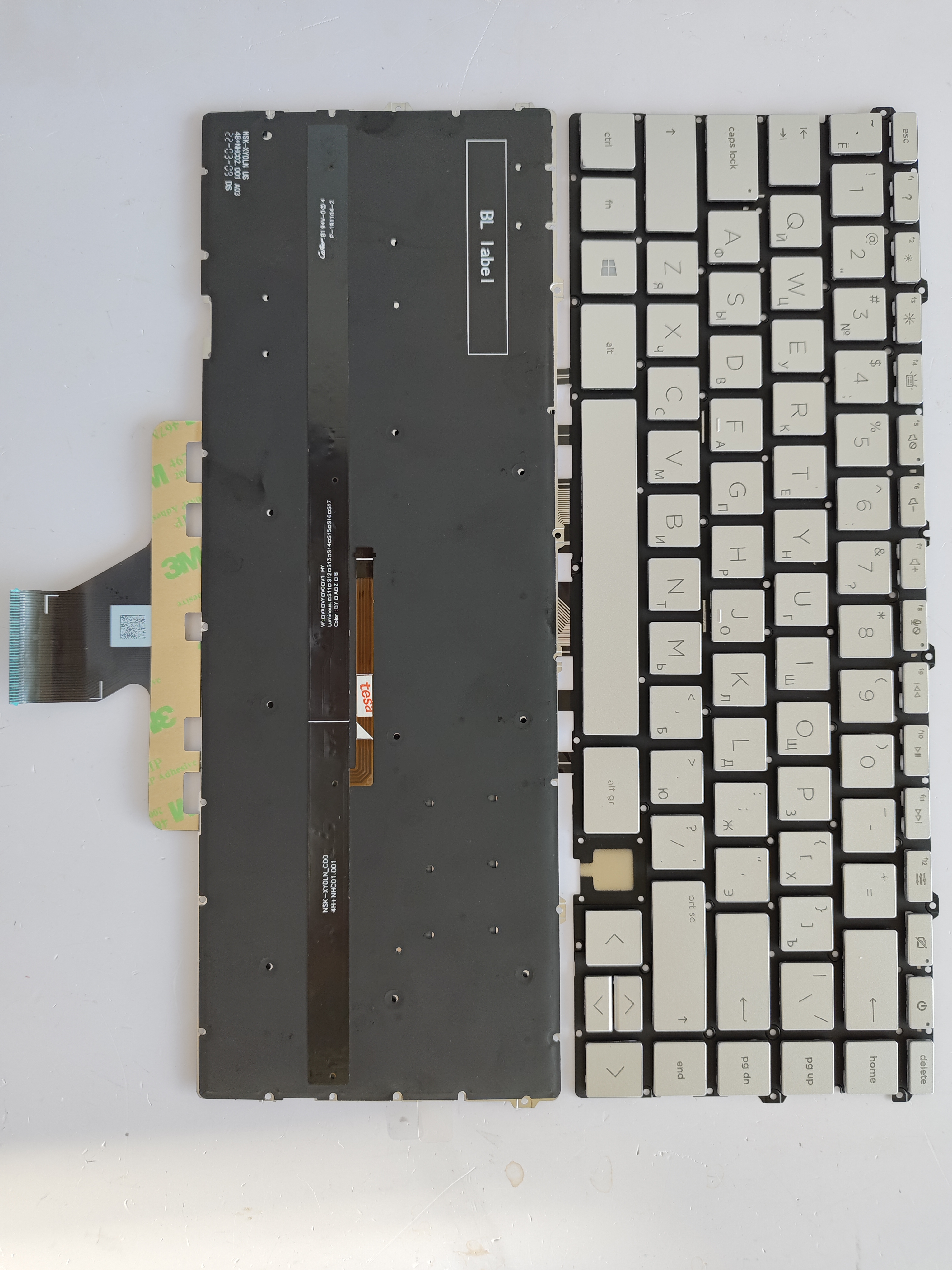 Picture of New Replacement Laptop Keyboard For HP 13-AY/13-BA/TPN-147/envy 15-es SILVER Backlit RU Layout